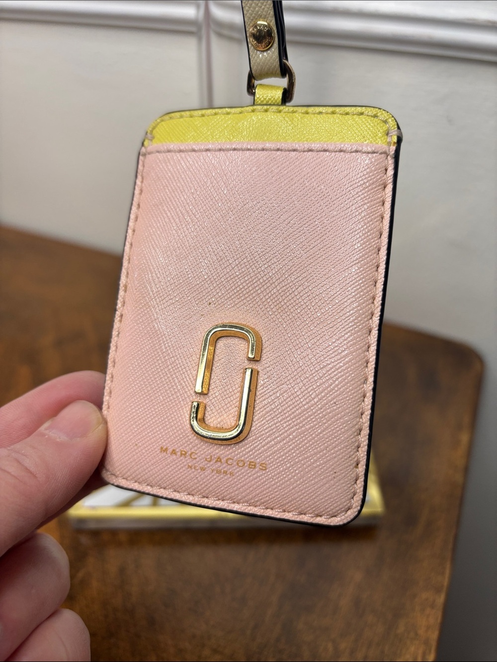 Marc Jacobs Snapshot Mint, Pink, Purple, Yellow Leather ID Card Holder Lanyard - Picture 9 of 12